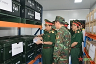 Defense minister inspects training course on logistics in 2022